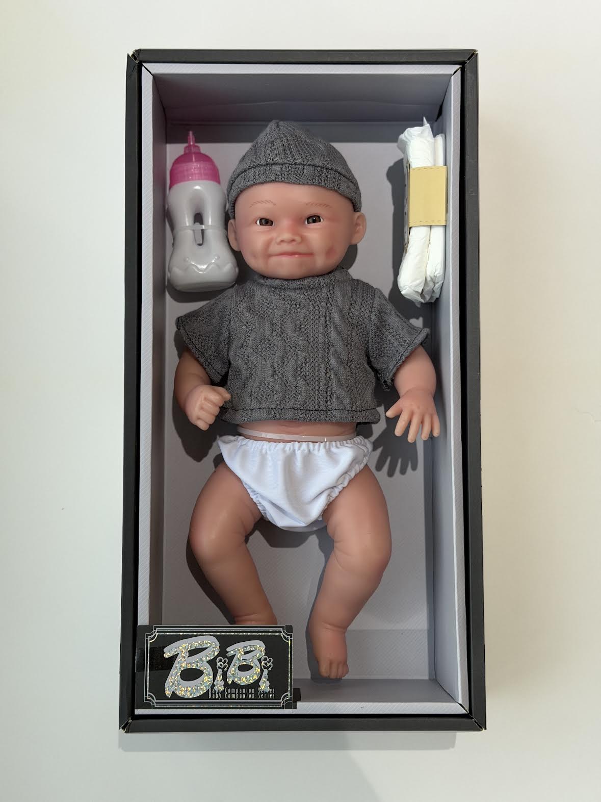 BiBi Baby – Silicone Baby Companion Series (Gray Knit Set) 💙