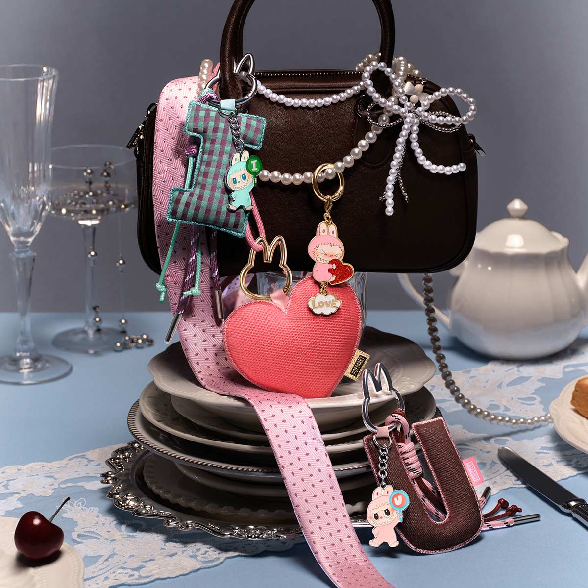 Labubu THE MONSTERS pin for love series Letter Pendant Blind Box (A-M)💌