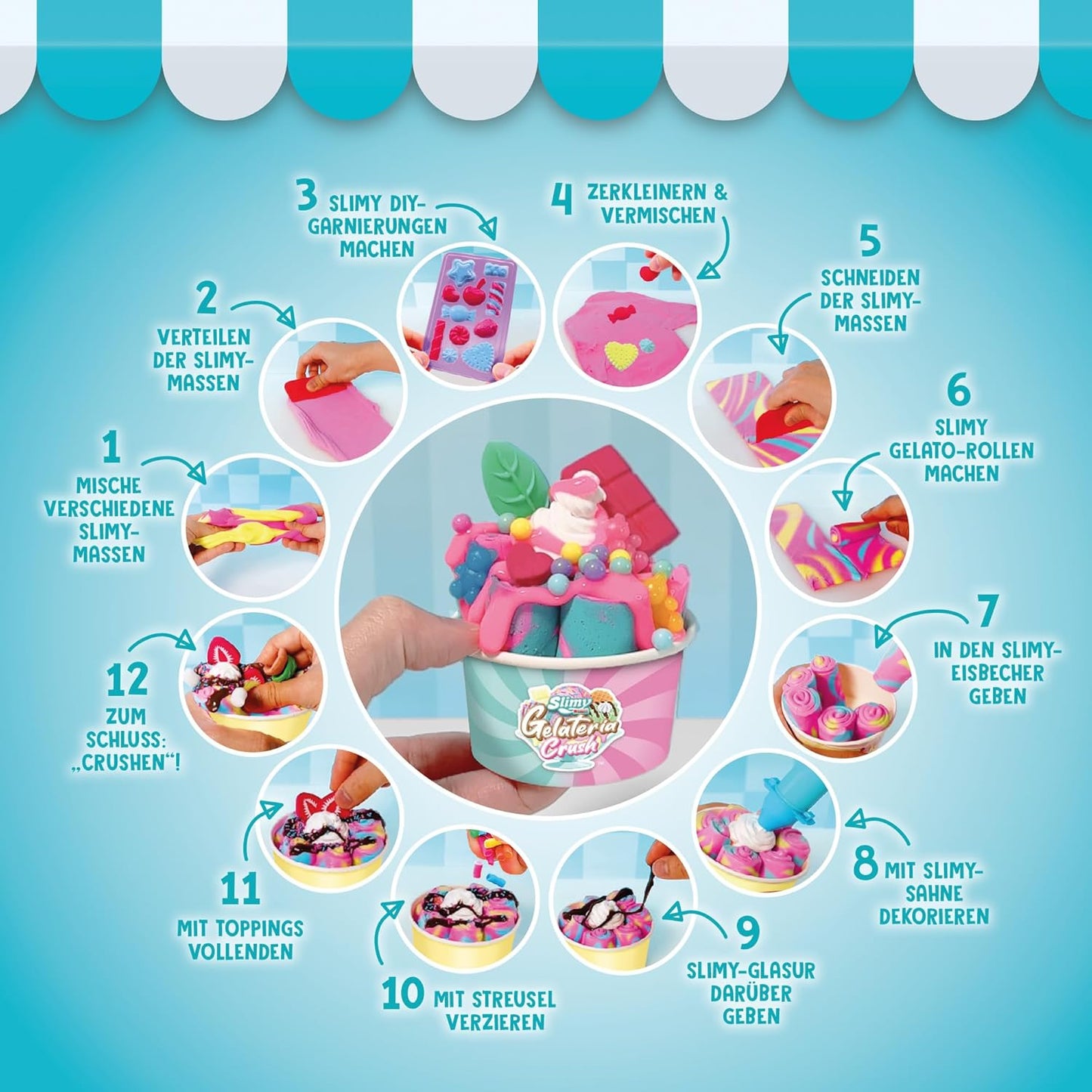 Slimy Gelateria Crush – DIY Gelato Slime Creation Kit (Ice-Dream-Rollz)