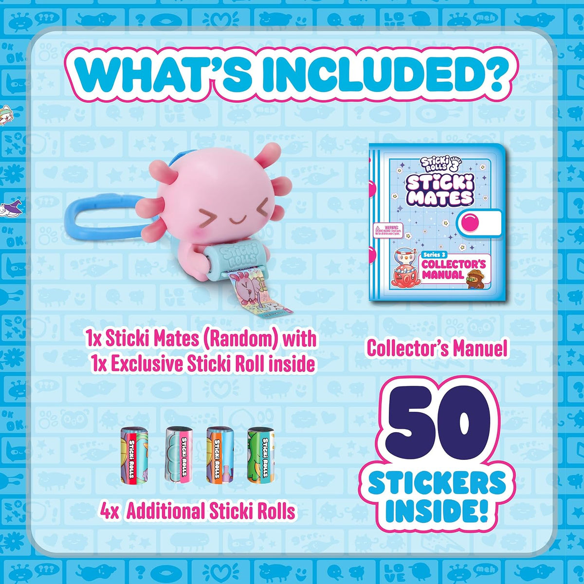 Sticki Rolls- Sticki Mate Collectible Sticker Dispensers Assortment