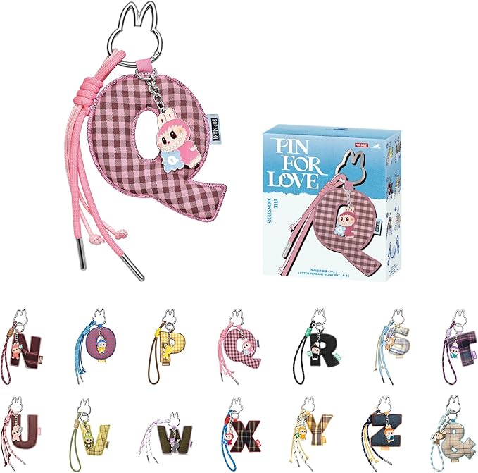 Labubu THE MONSTERS pin for love series Letter Pendant Blind Box (N-Z)💌