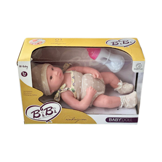 Bibi Baby Silicone Companion Doll- with Knit Outfit