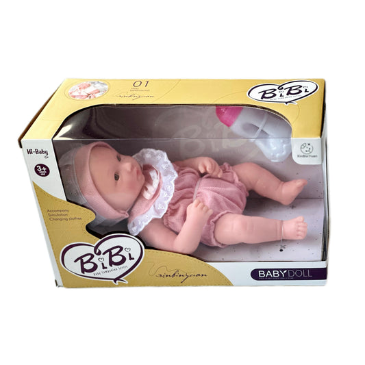 Bibi Baby Silicone Companion Doll – Pink Frill Outfit 🍼✨