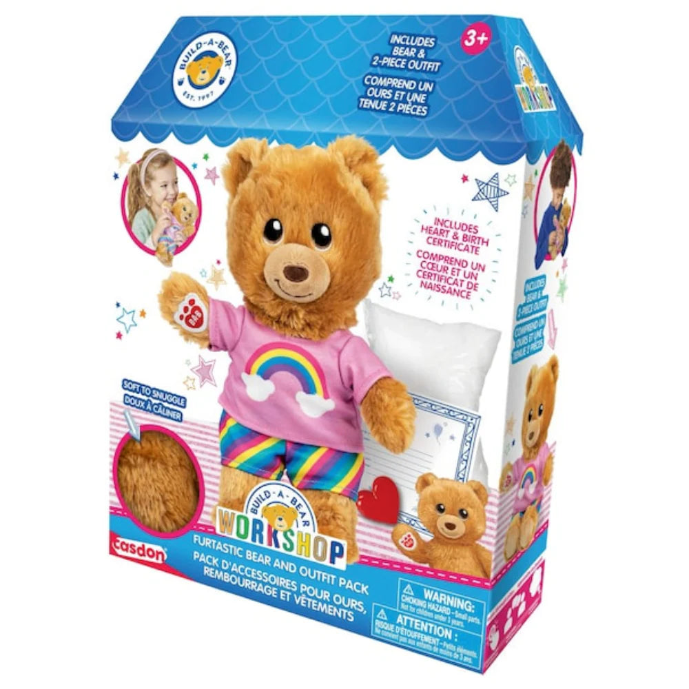 Build-A-Bear Furtastic Bear & Outfit Pack (Rainbow) 🌈