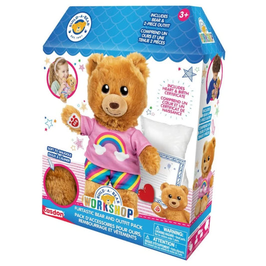 Build-A-Bear Furtastic Bear & Outfit Pack (Rainbow) 🌈