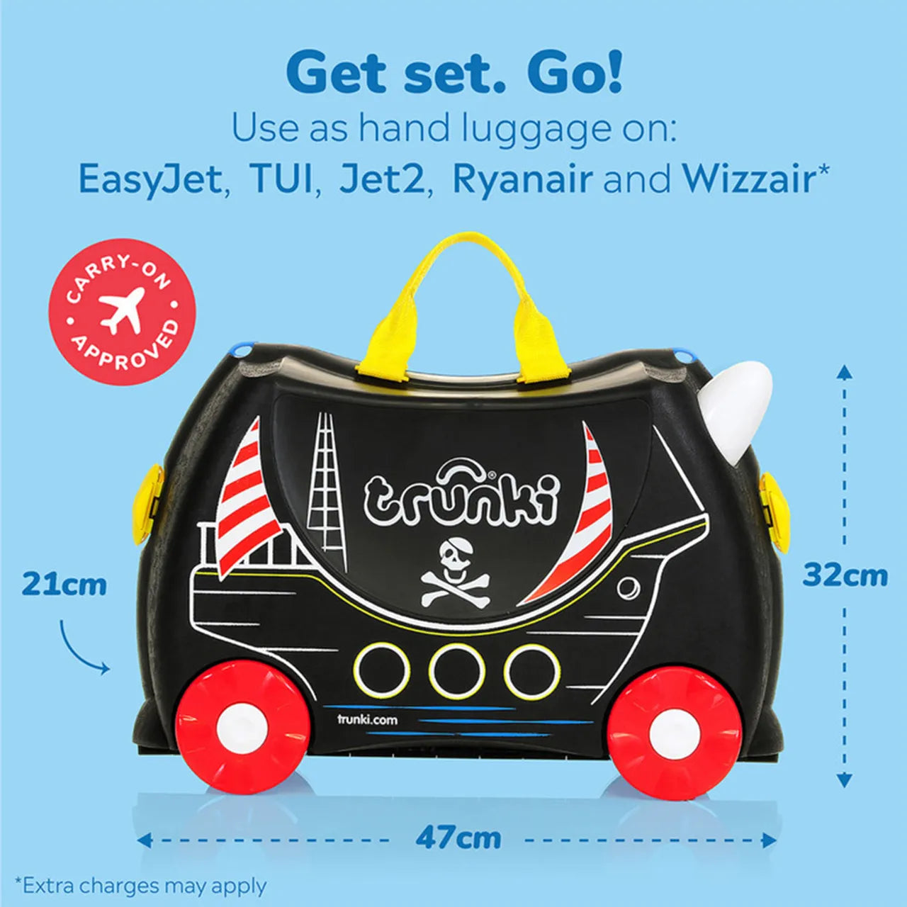 Trunki – Pedro the Pirate Ship - Ride On Suitcase