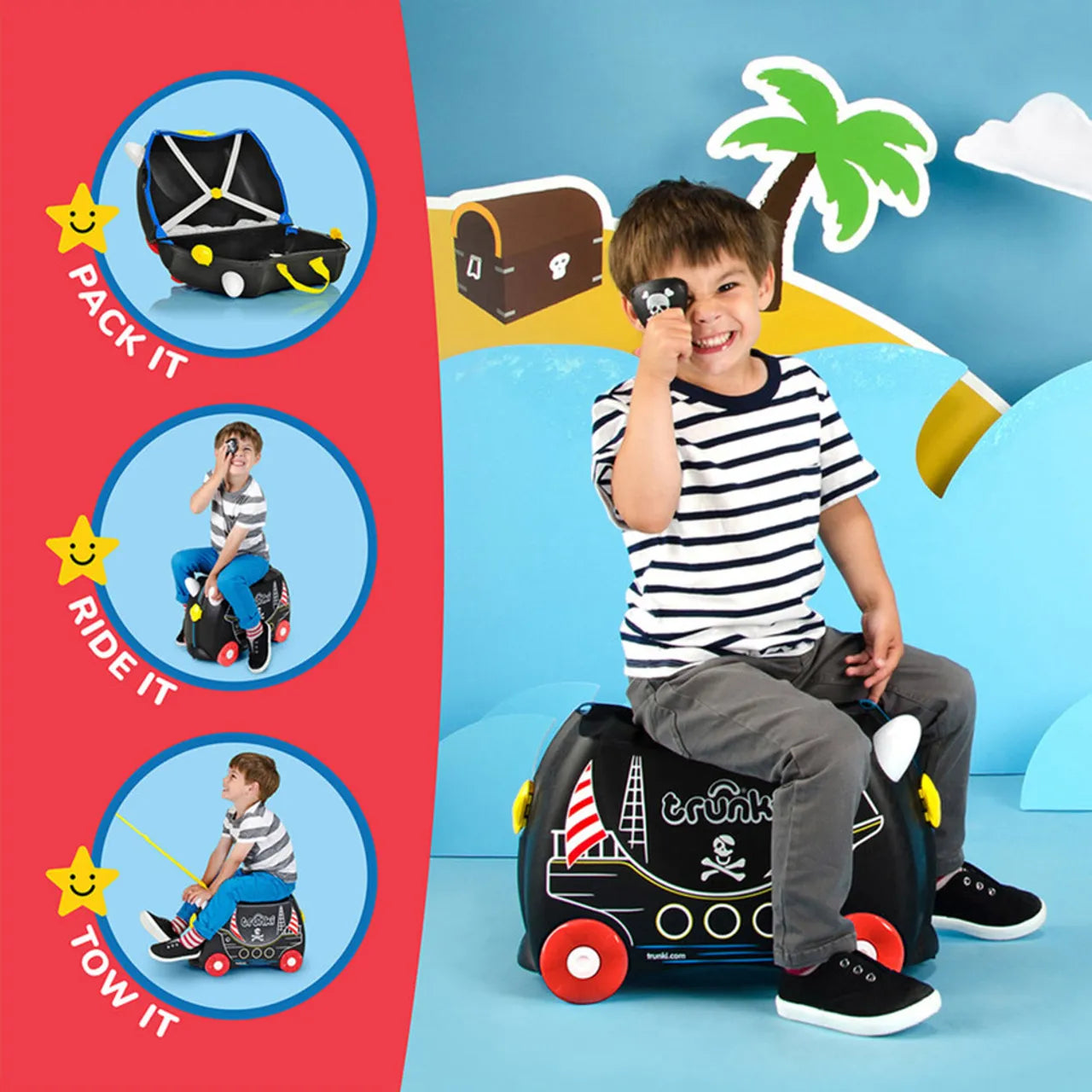 Trunki – Pedro the Pirate Ship - Ride On Suitcase